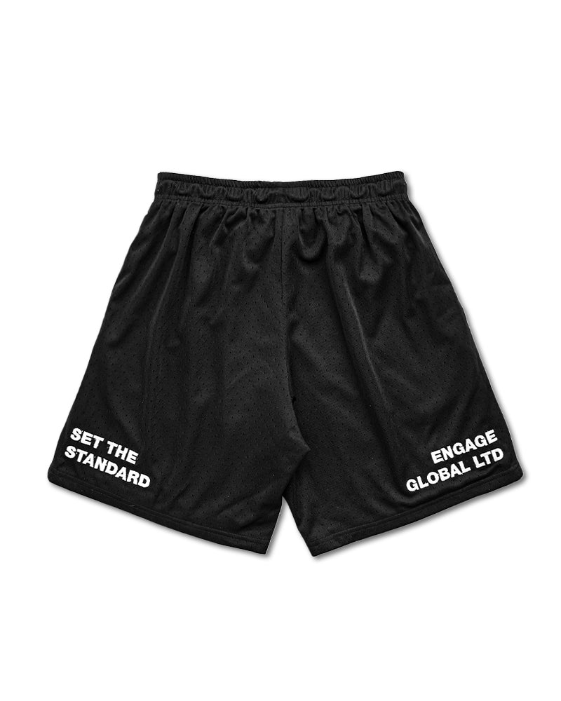 Shorts de malha padrão (preto)